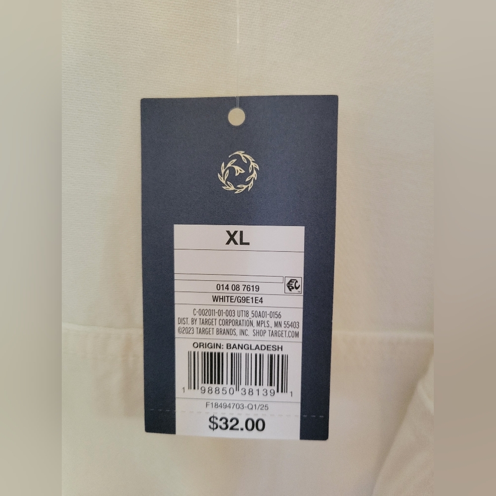 NWT Universal Thread White Denim Short Sleeve Drop Waist Mini Dress Size XL - Picture 7 of 16